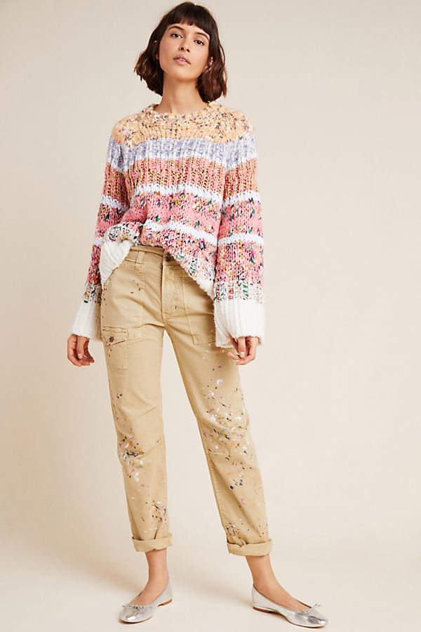 Slide View: 1: Painterly Cargo Pants
