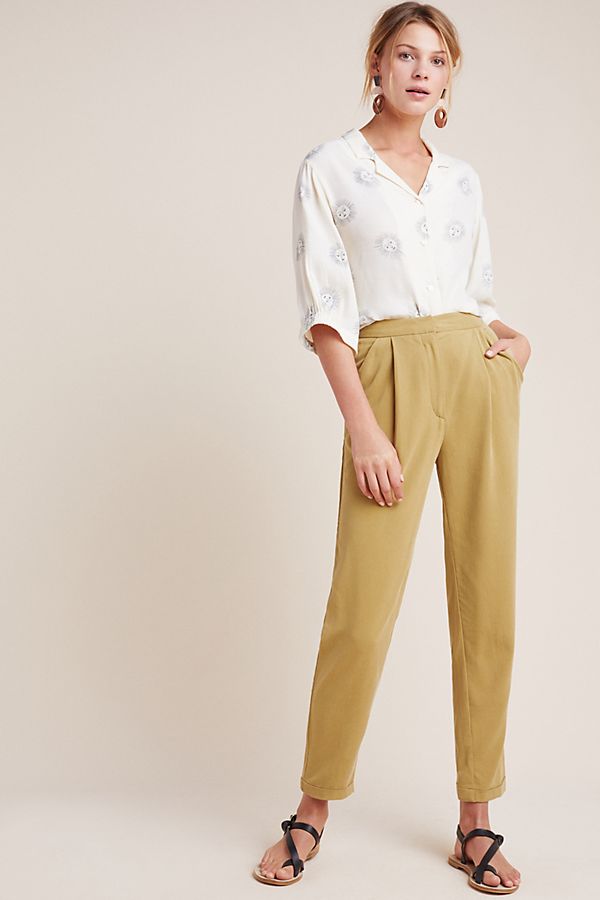 Slide View: 1: Pleated Soft Trousers