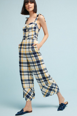strapless flared jumpsuit