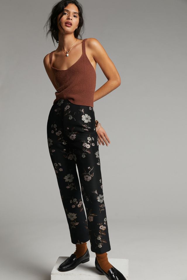 ML Monique Lhuillier Jacquard Trousers | Anthropologie