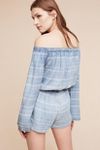 Cloth & Stone Striped Chambray Off-The-Shoulder Romper #3