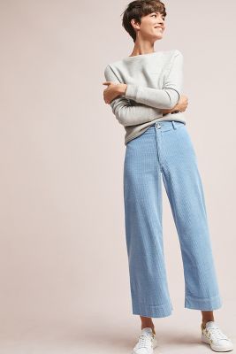 Pilcro Corduroy Cropped Trousers 