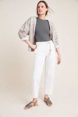 utility cropped trousers