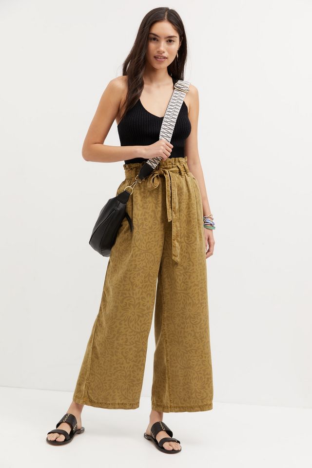 Pilcro Paperbag Cropped Wide-Leg Pants | Anthropologie