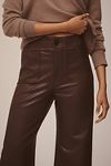 Thumbnail View 4: The Colette Cropped Wide-Leg Trousers by Maeve: Vegan Leather Edition