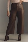 Thumbnail View 6: The Colette Cropped Wide-Leg Trousers by Maeve: Vegan Leather Edition