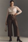 Thumbnail View 5: The Colette Cropped Wide-Leg Trousers by Maeve: Vegan Leather Edition