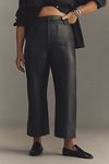 Thumbnail View 6: The Colette Cropped Wide-Leg Pants by Maeve: Faux-Leather Edition