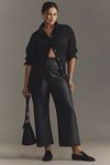 Thumbnail View 5: The Colette Cropped Wide-Leg Pants by Maeve: Faux-Leather Edition