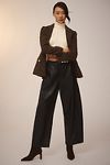 Thumbnail View 1: The Izzie Relaxed Pull-On Barrel Pants by Pilcro: Faux-Leather Edition