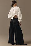 Thumbnail View 3: Maeve Tie-Waist Wide-Leg Pants: Contrast-Stitch Edition