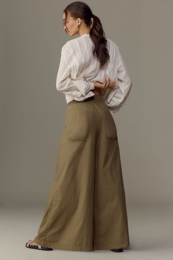 Slide View: 3: By Anthropologie Wide-Leg Parachute Pants