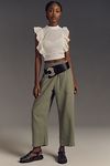 Thumbnail View 1: The Reese Smocked Pull-On Barrel Pants by Pilcro: Linen Blend Edition