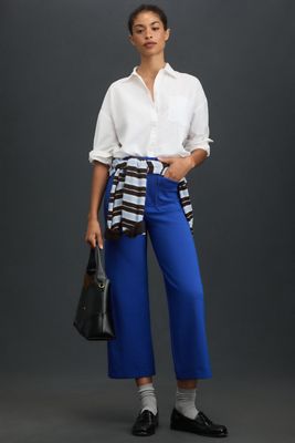 The Colette Knit Crop Wide-Leg Pants by Maeve