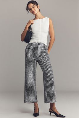 The Colette Knit Crop Wide-Leg Pants by Maeve