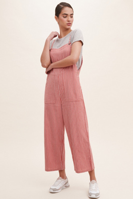 wide leg pinafore jumpsuit