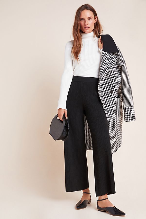 Slide View: 1: Allene Knit Wide-Leg Pants