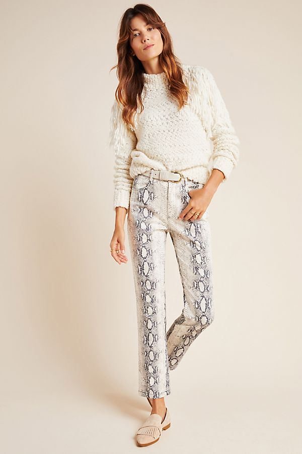 Slide View: 1: Lela Snake-Printed Pants