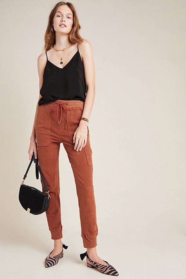 Slide View: 1: Leigh Corduroy Joggers
