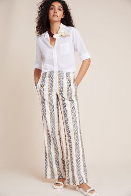 anthropologie striped pants