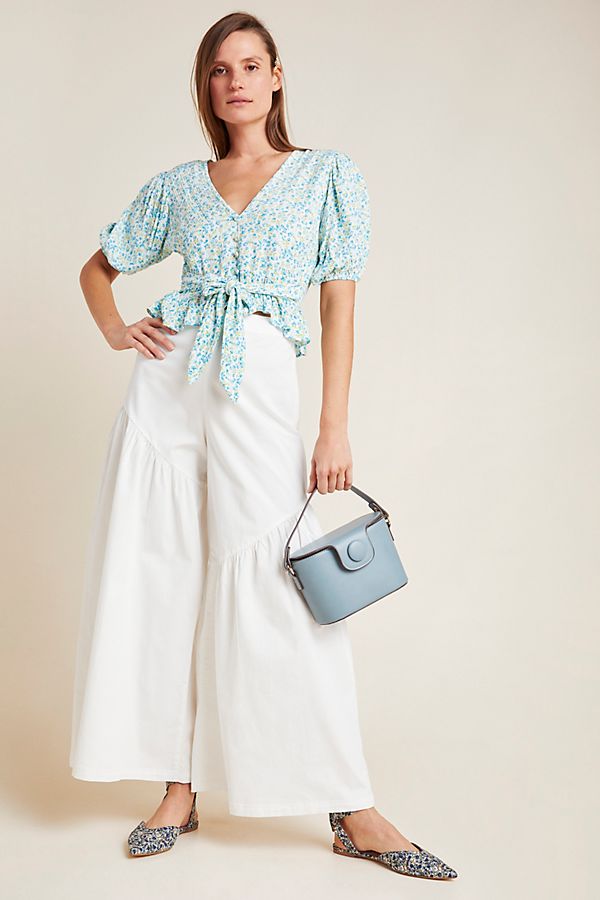 Slide View: 1: Corfu Wide-Leg Pants