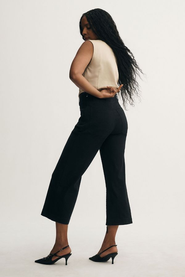 Slide View: 6: The Colette Cropped Wide-Leg Pants by Maeve