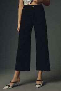 Slide View: 7: The Colette Cropped Wide-Leg Pants by Maeve