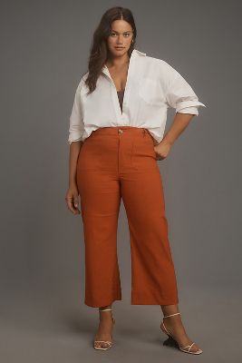 The Colette Cropped Wide-Leg Pants by Maeve: Magic Fabric Edition