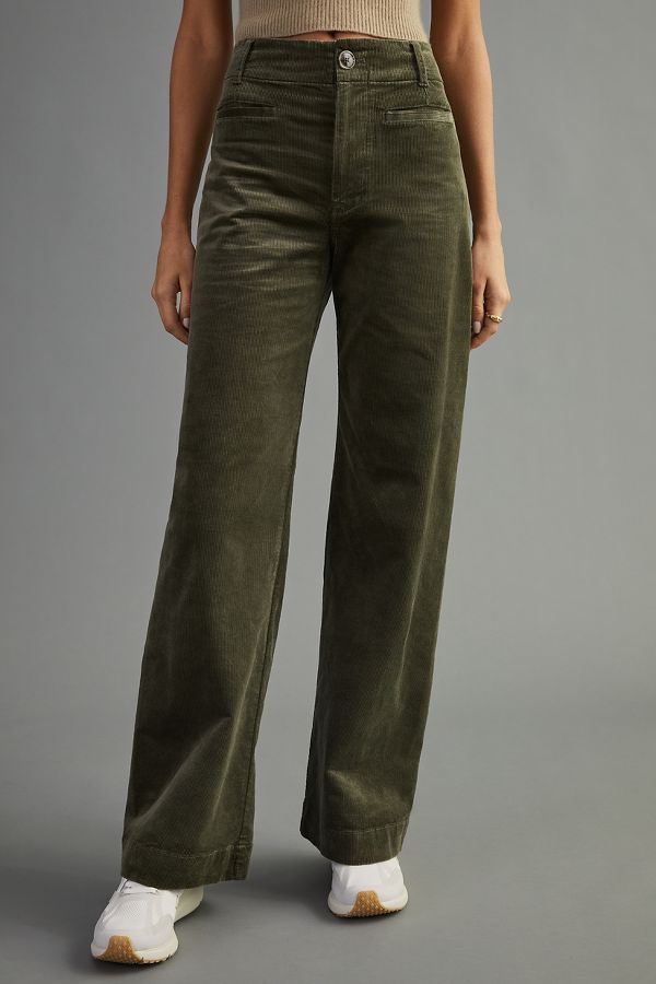 Maeve Colette Corduroy Wide-Leg Trousers | Anthropologie UK