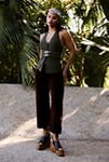 Thumbnail View 1: The Colette Cropped Wide-Leg Pants by Maeve: Velvet Edition