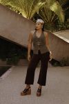 Thumbnail View 6: The Colette Cropped Wide-Leg Pants by Maeve: Velvet Edition