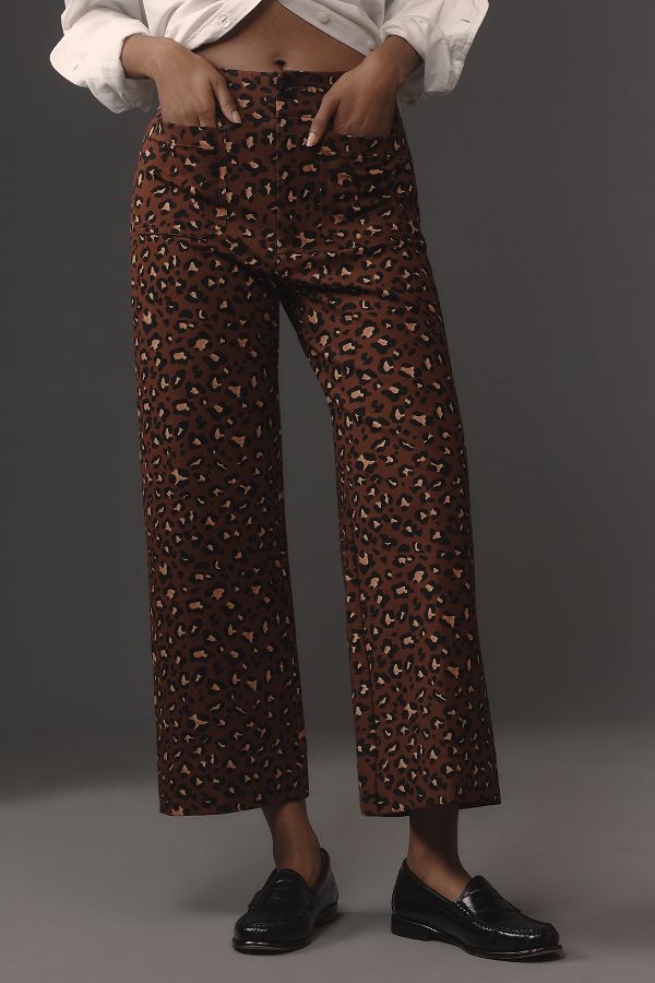 Slide View: 2: The Colette Cropped Wide-Leg Ponte Pants by Maeve