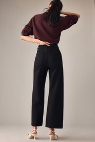 Slide View: 7: The Colette Cropped Wide-Leg Pants by Maeve: Ponte Edition