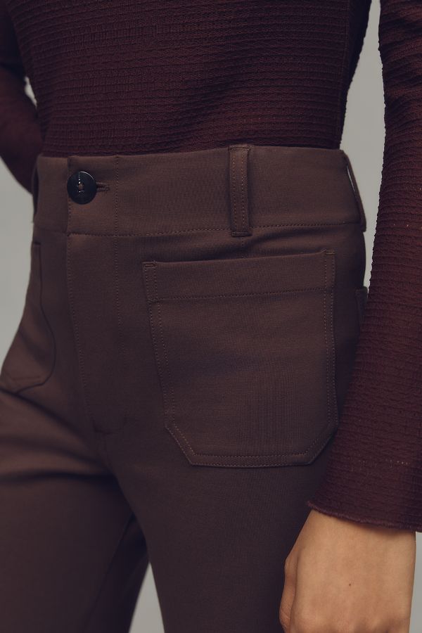 Slide View: 3: The Colette Cropped Wide-Leg Pants by Maeve: Ponte Edition