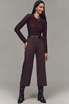 Thumbnail View 1: The Colette Cropped Wide-Leg Pants by Maeve: Ponte Edition