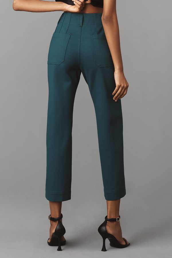 Slide View: 4: The Colette Cropped Wide-Leg Pants by Maeve: Ponte Edition