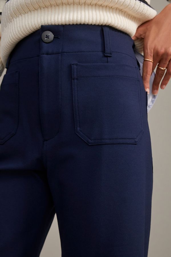 Slide View: 4: The Colette Cropped Wide-Leg Pants by Maeve: Ponte Edition