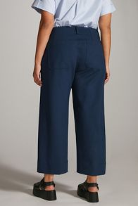 Slide View: 8: The Colette Cropped Wide-Leg Pants by Maeve: Ponte Edition