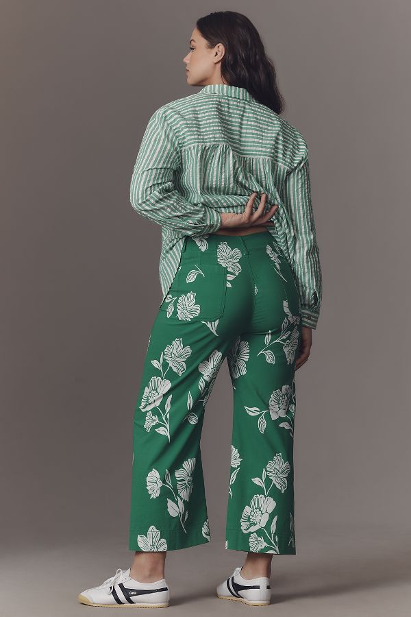 Slide View: 7: The Colette Cropped Wide-Leg Pants by Maeve: Magic Fabric Edition