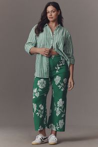 Slide View: 5: The Colette Cropped Wide-Leg Pants by Maeve