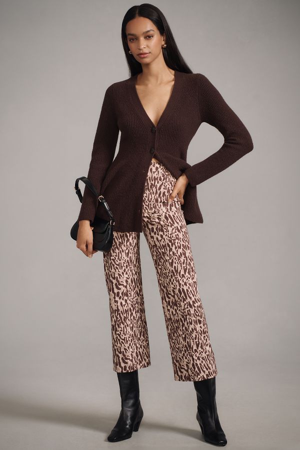 Slide View: 1: The Colette Cropped Wide-Leg Pants by Maeve