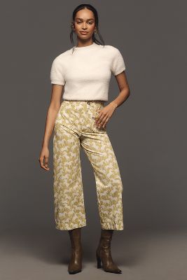 The Colette Cropped Wide-Leg Pants by Maeve