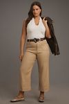 Thumbnail View 5: The Colette Cropped Wide-Leg Pants by Maeve: Linen Edition