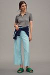 Thumbnail View 1: The Colette Cropped Wide-Leg Pants by Maeve: Linen Edition