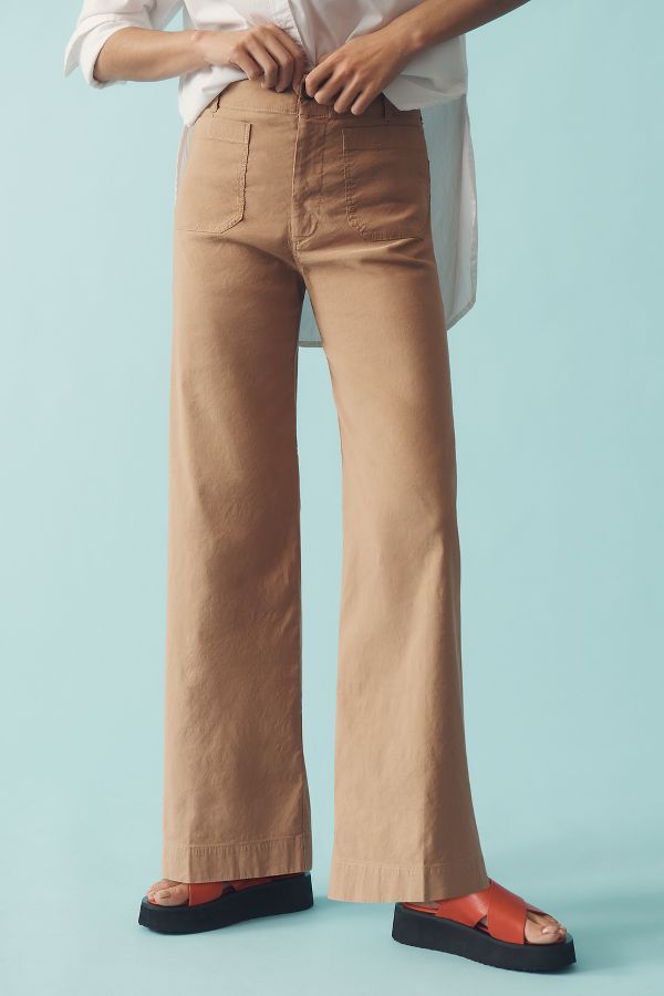 Slide View: 4: The Colette Full-Length Wide-Leg Pants by Maeve