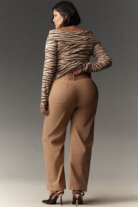 Slide View: 7: The Colette Full-Length Wide-Leg Pants by Maeve