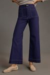 Thumbnail View 2: The Colette Cropped Wide-Leg Pants by Maeve: Contrast-Stitch Edition