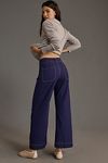 Thumbnail View 3: The Colette Cropped Wide-Leg Pants by Maeve: Contrast-Stitch Edition