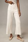 Thumbnail View 2: The Colette Cropped Wide-Leg Pants by Maeve: Contrast-Stitch Linen Edition