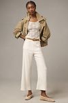 Thumbnail View 1: The Colette Cropped Wide-Leg Pants by Maeve: Contrast-Stitch Linen Edition